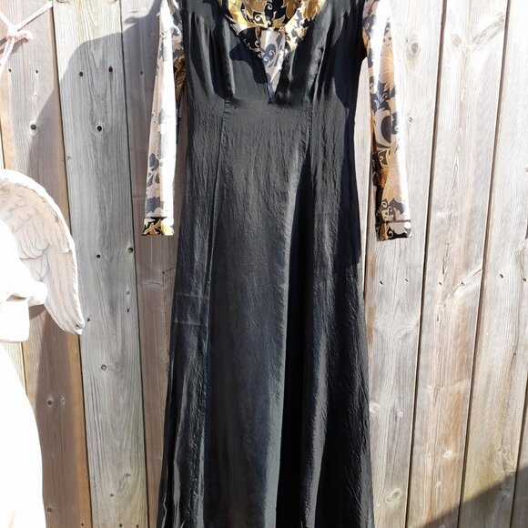 Vintage Hostess Dress by Genet of Tokyo Japan Retro Floral 60s 70s Designer - Picture 12 of 15